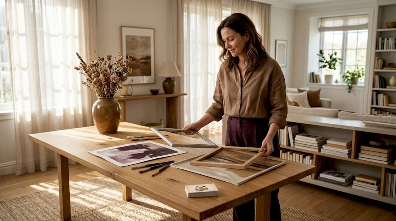 Sådan indrammer du kunst med bæredygtige materialer